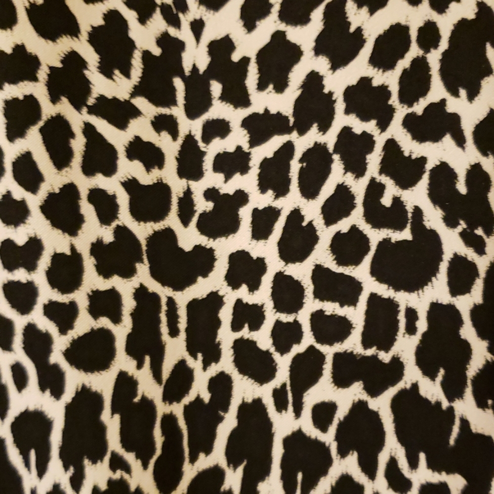 Black/white leopard print cocktail dress - Picture 4 of 4